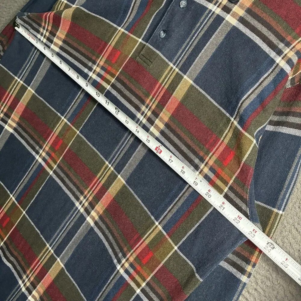 Vintage Chaps Ralph Lauren Polo Shirt Mens XL 90s Plaid Rugby Long Sleeve